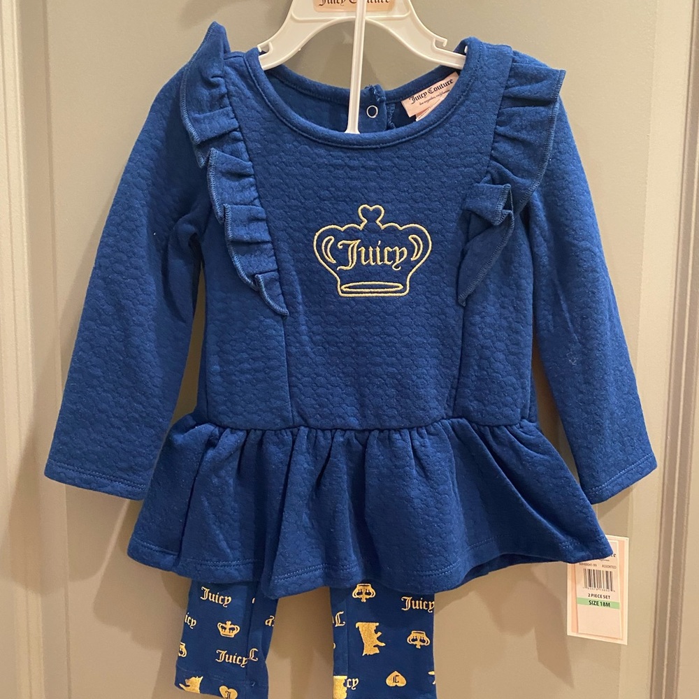 Brand new with tags juicy set size 18 months